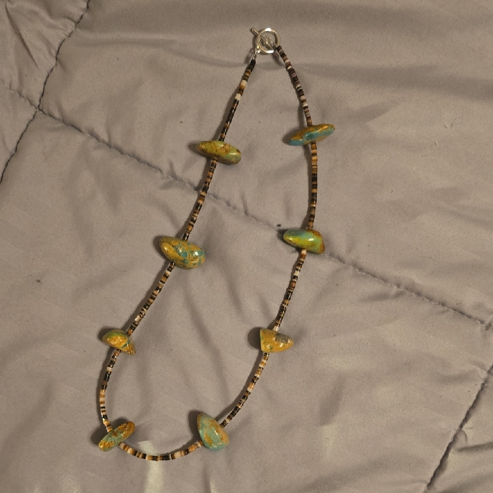 Elegant Beaded Necklace with Natural Stones
